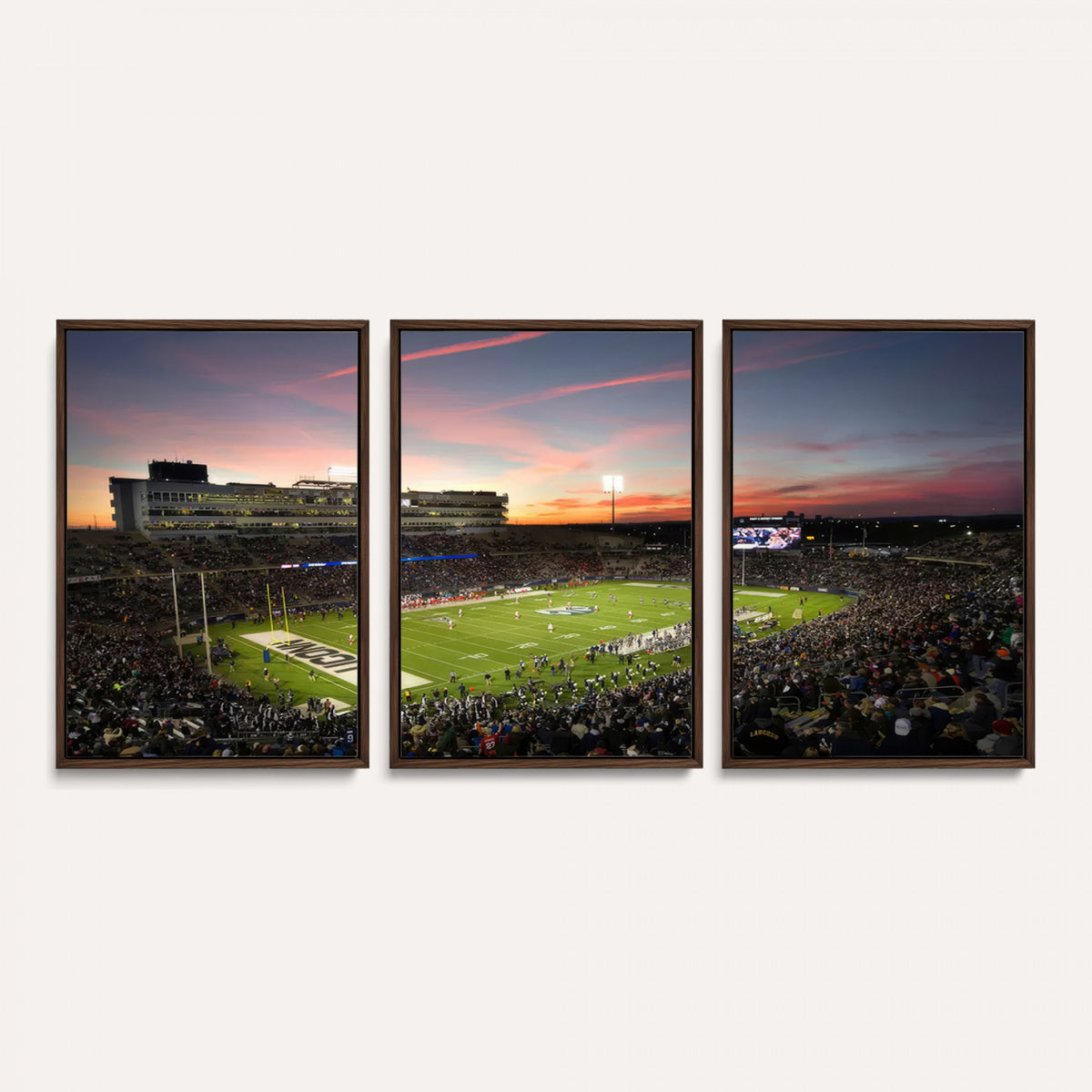 64416-MGV-CV-36X24 - The University of Connecticut UCONN Huskies Football Team Print, Framed and Ready to Hang