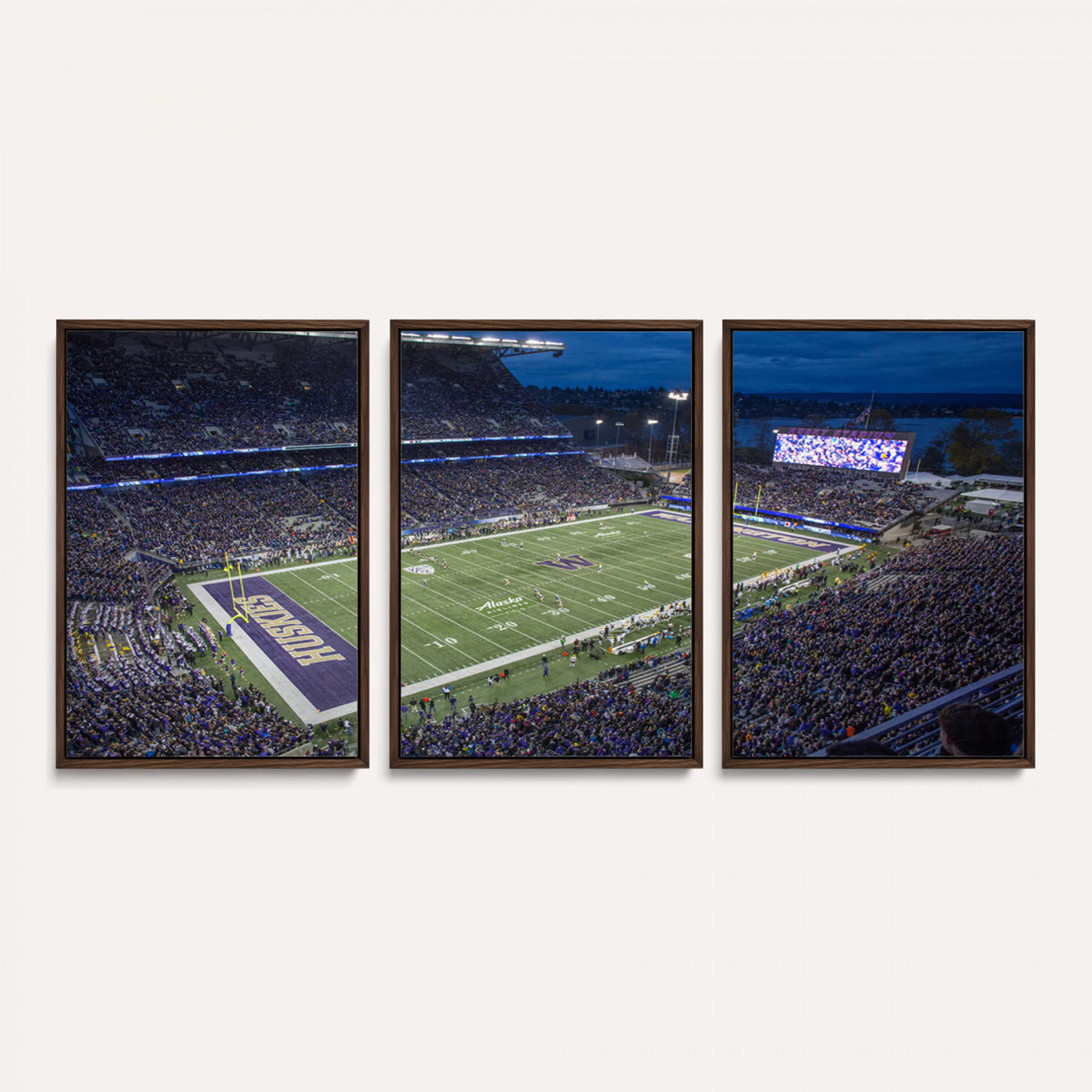 84780-MGV-CV-36X24 - The University of Washington Huskies Football Team Print, Framed and Ready to Hang