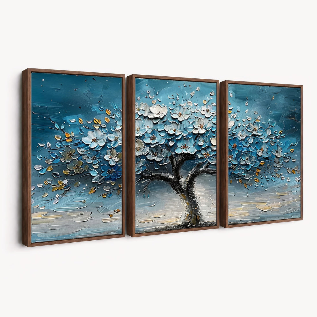 Abstract Blooming Tree Wall Art Canvas Print, Floral Modern Home Decor