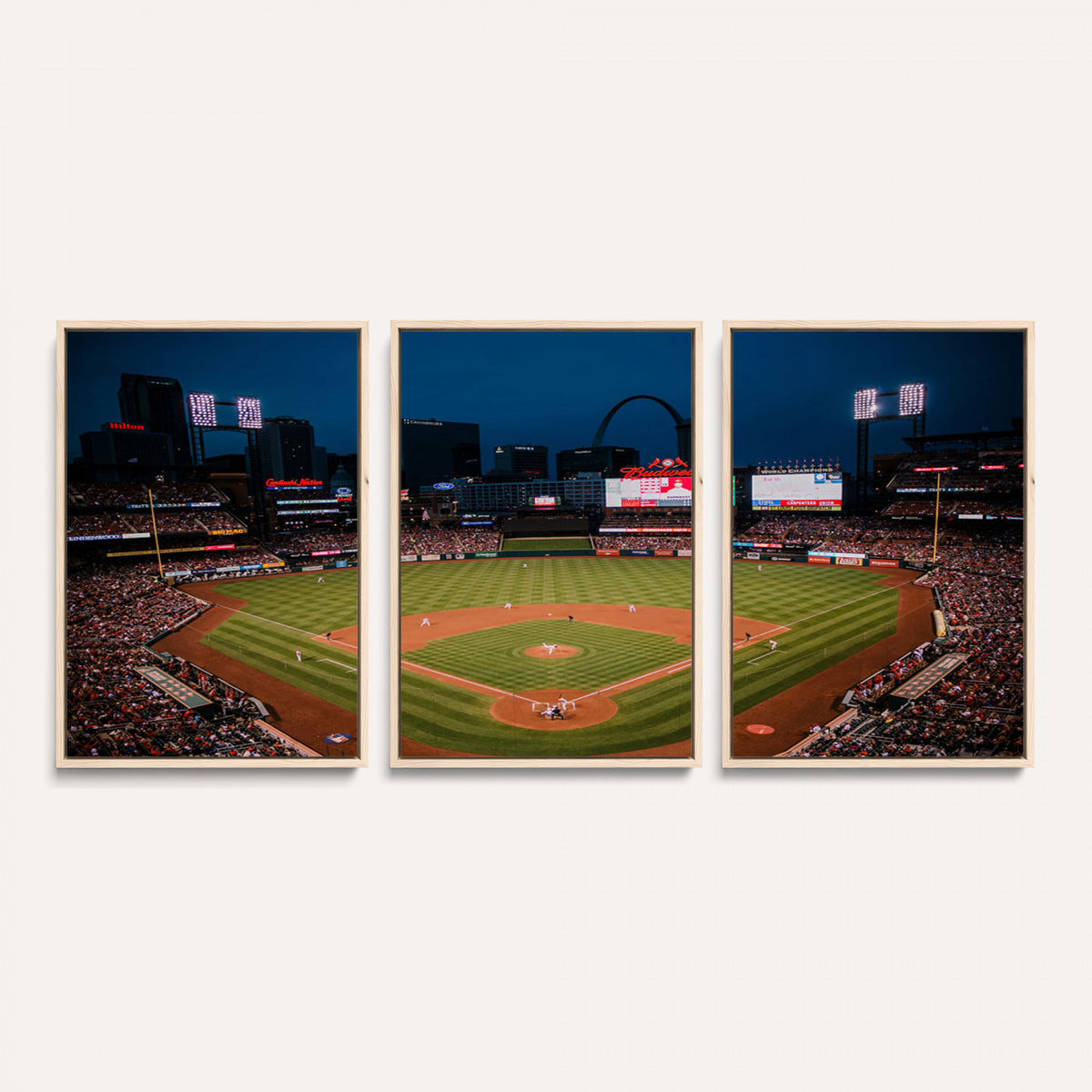 38612-MGV-CV-36X24 - St. Louis Cardinals Baseball Team Print - Busch Stadium Wall Art