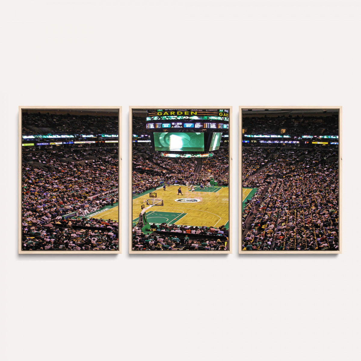 21705-MGV-CV-36X24 - TD Garden Basketball Canvas Wall Art | Boston Celtics Live Action