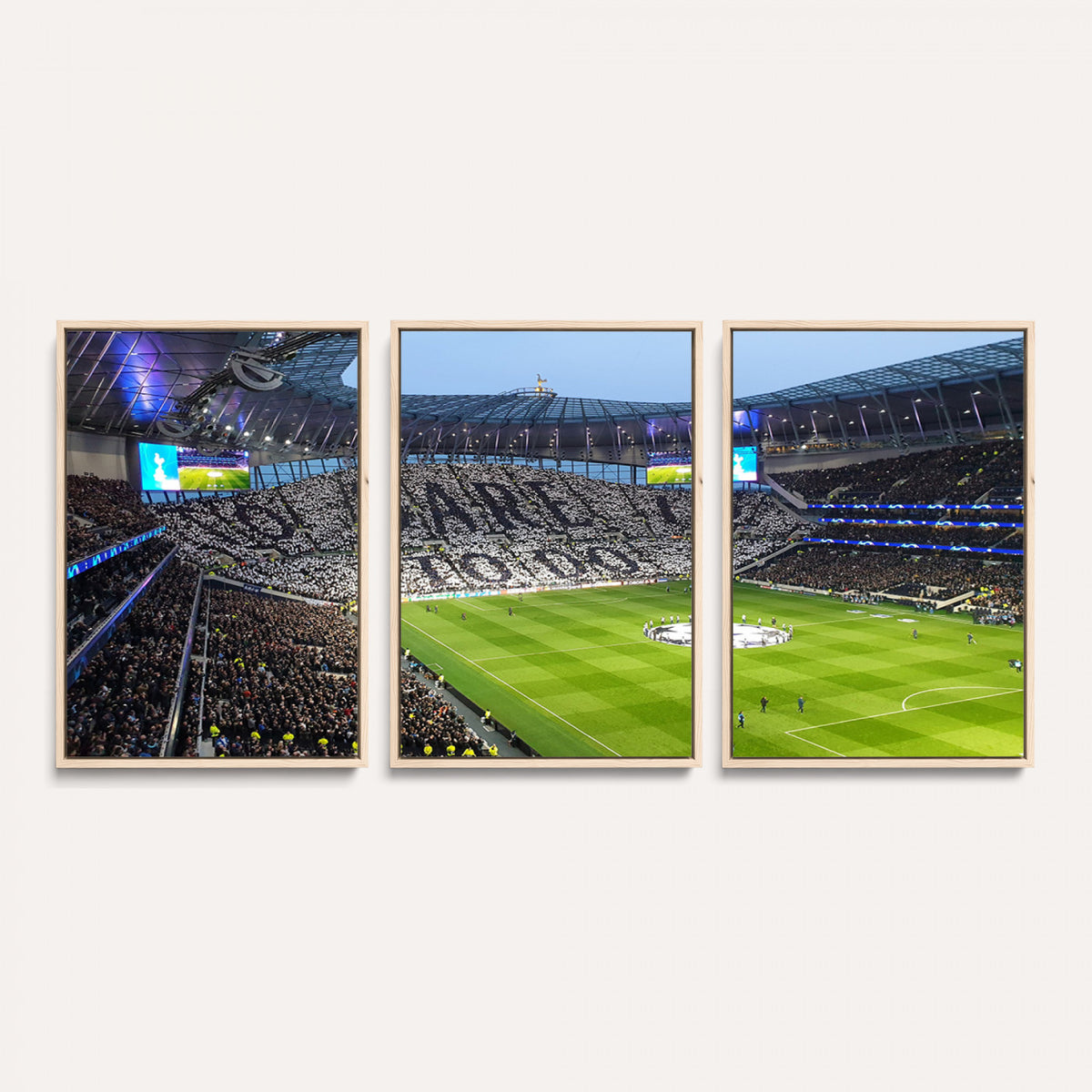 38765-MGV-CV-36X24 - Tottenham Hotspur Stadium Canvas Print, Match Day Triple Canvas Wall Art