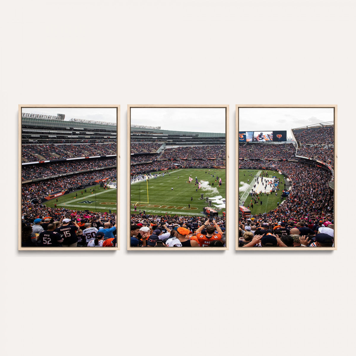 18347149-MGV-CV-36X24 - Chicago Bears Soldier Field Wall Art Canvas Print – Framed Football Stadium Artwork Team Spirit for home, office