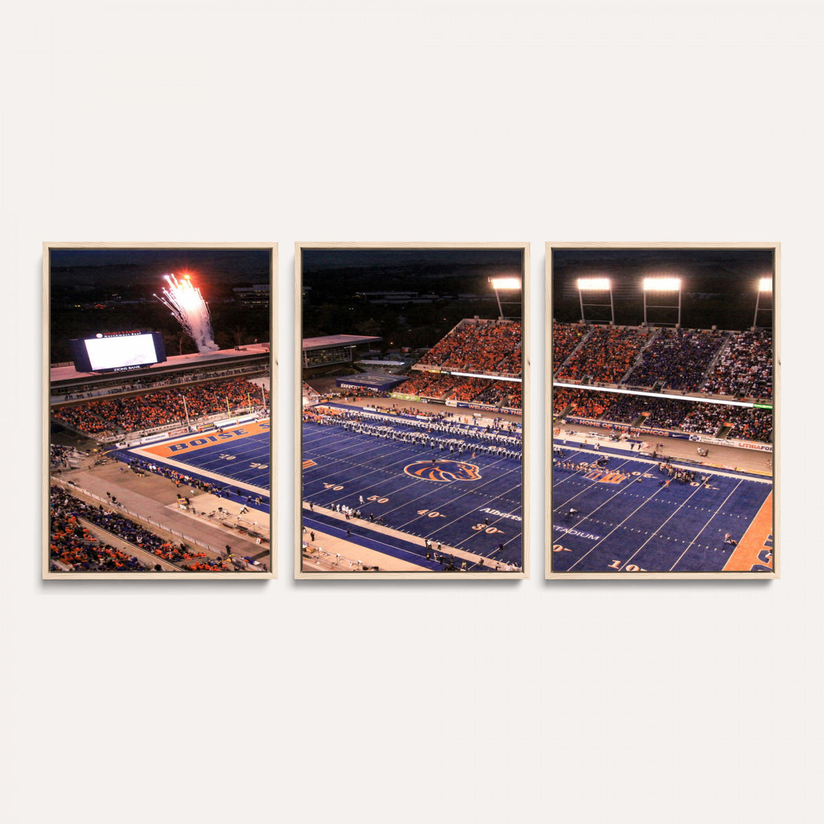 BS1001S-MGV-CV-36X24 - Boise State Broncos Albertsons Stadium Wall Art Canvas Print
