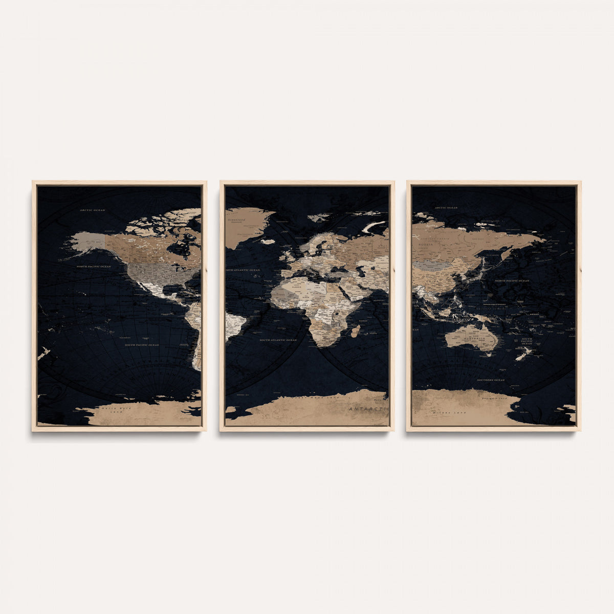 25812727-MGV-CV-36X24 - Grunge Wall Art World Map Canvas Print
