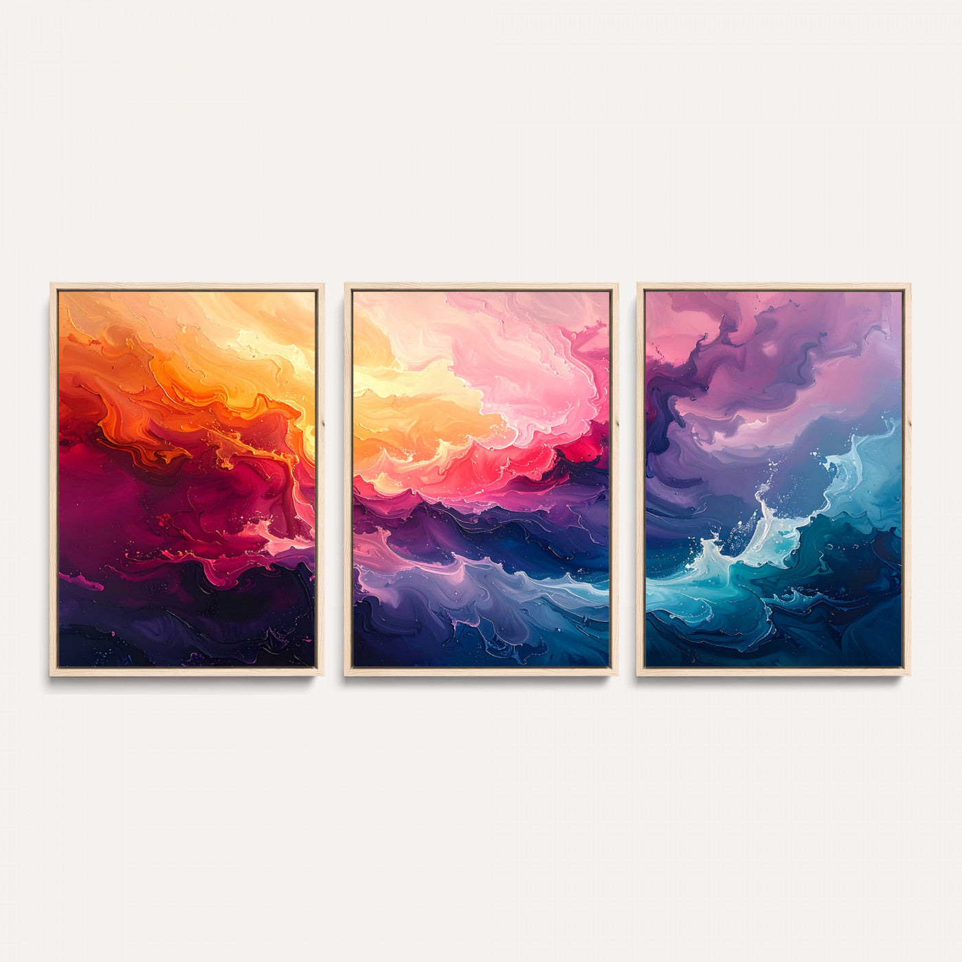 16157633-MGV-CV-36X24 - Large Colorful Abstract Canvas Wall Art Print, Vibrant Popup Color Art Print