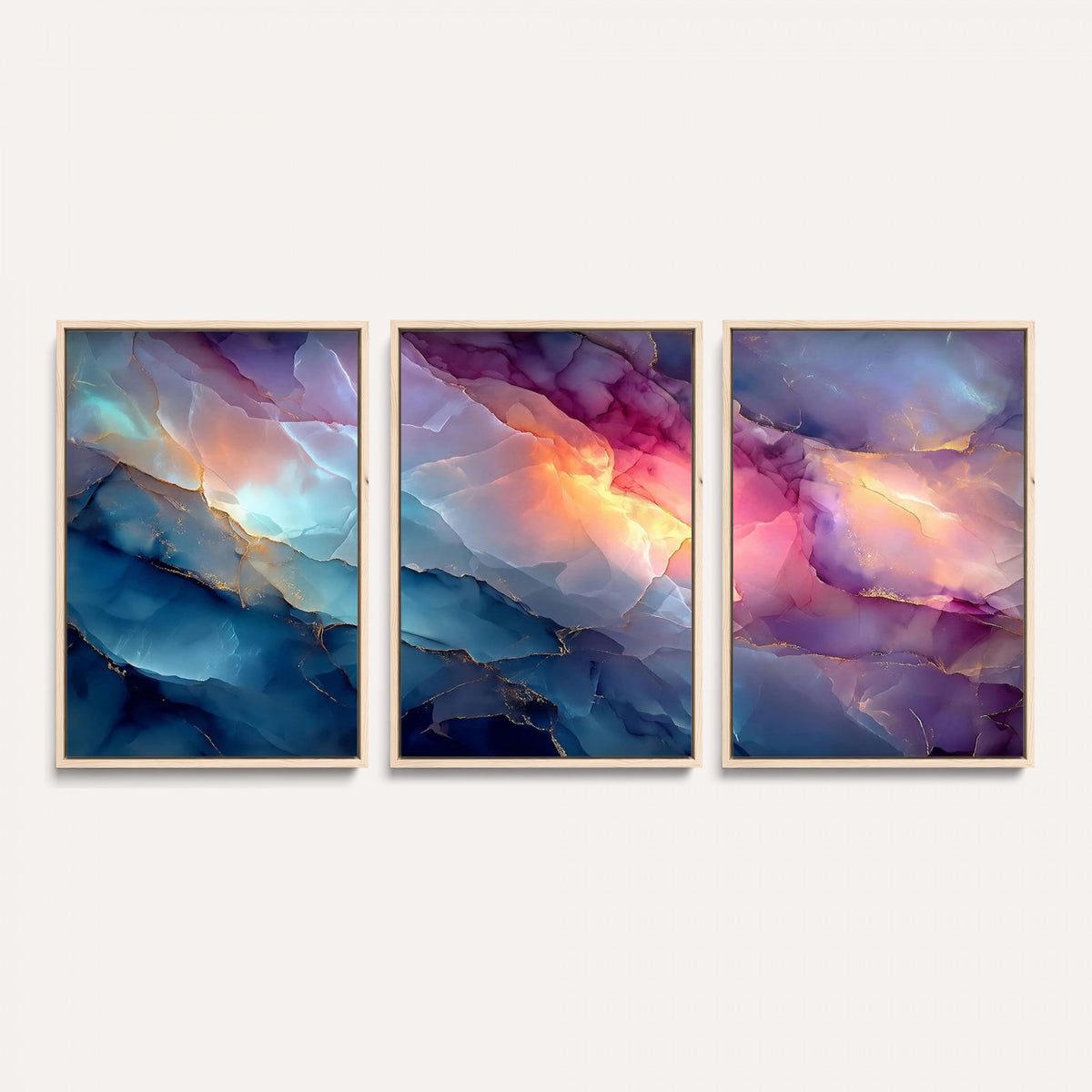 28163849-MGV-CV-36X24 - Colorful Abstract Canvas Wall Art Print, Vibrant Popup Color Art Print