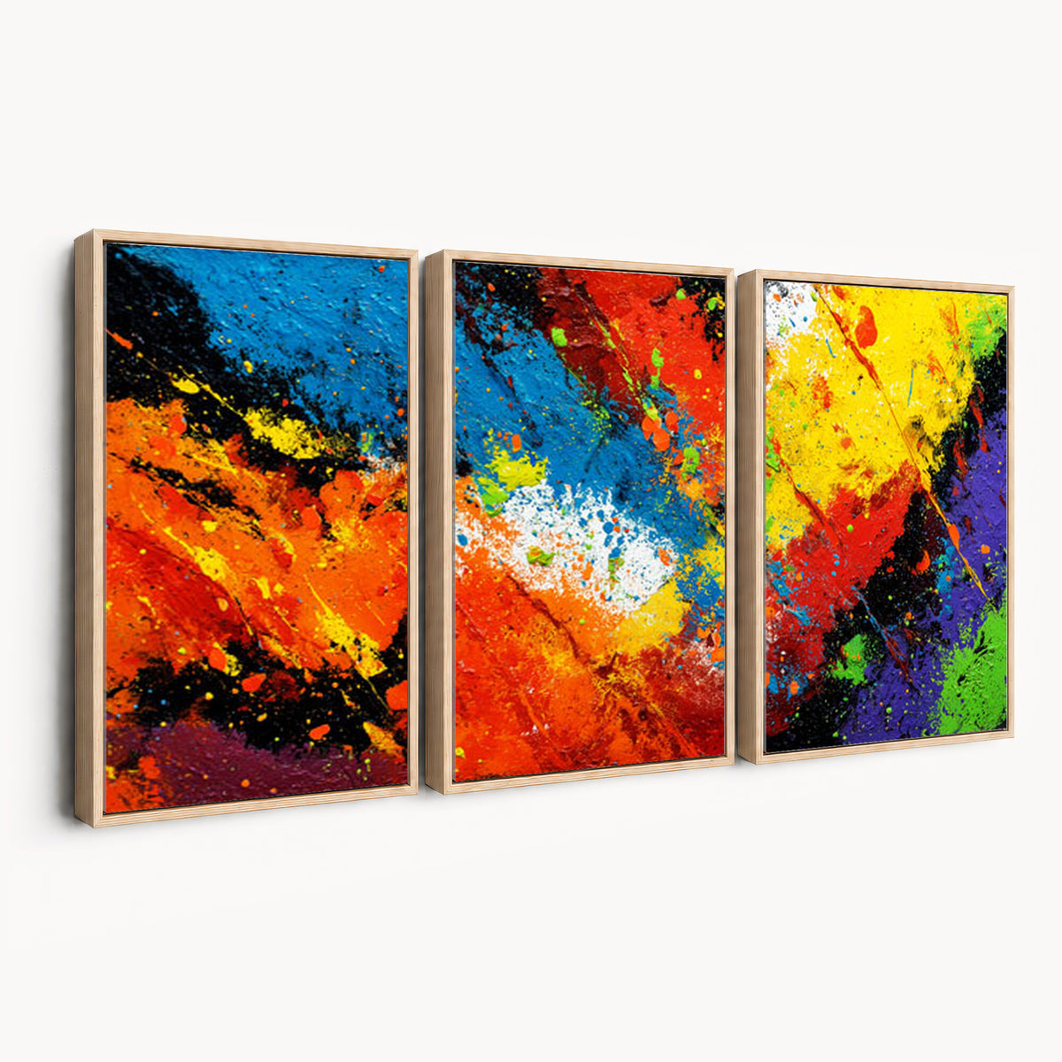 74888753-MGV-CV-36X24 - Vibrant Blue Abstract Canvas Wall Art Colorful Painterly Oil Painting Style Print
