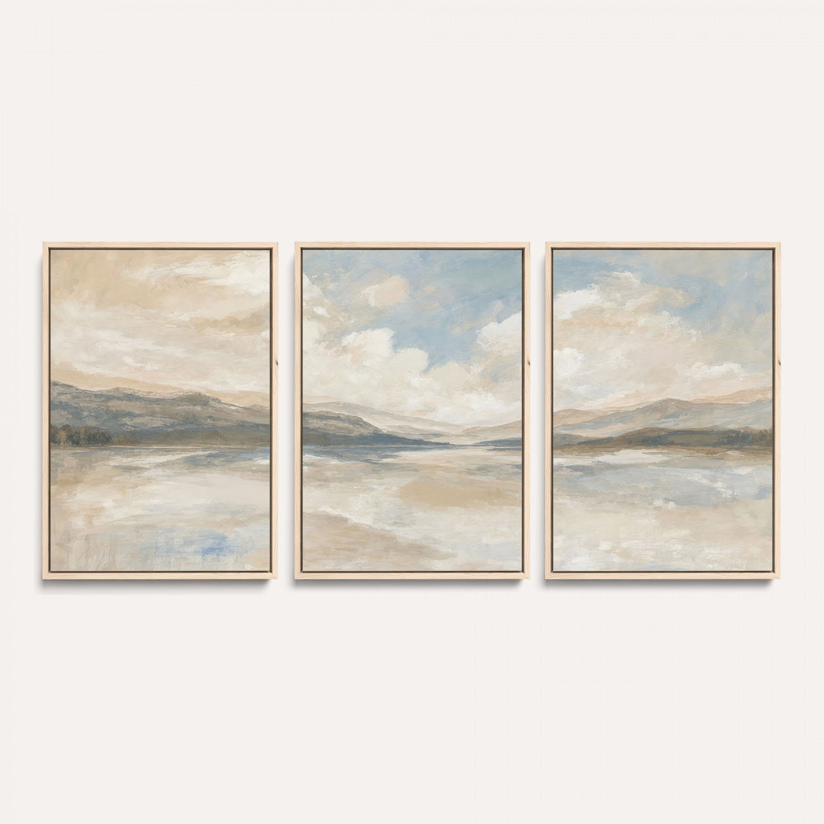 12998065-MGV-CV-36X24 - Serene Mountain and Lake Landscape Canvas Wall Art