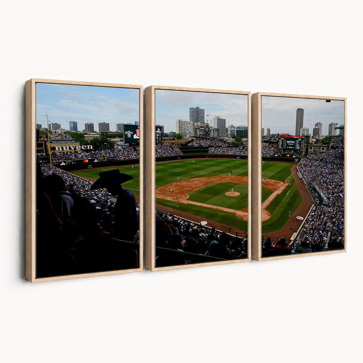 34859D-MGV-CV-36X24 - Chicago Cubs Baseball Team Print - Wrigley Field Stadium