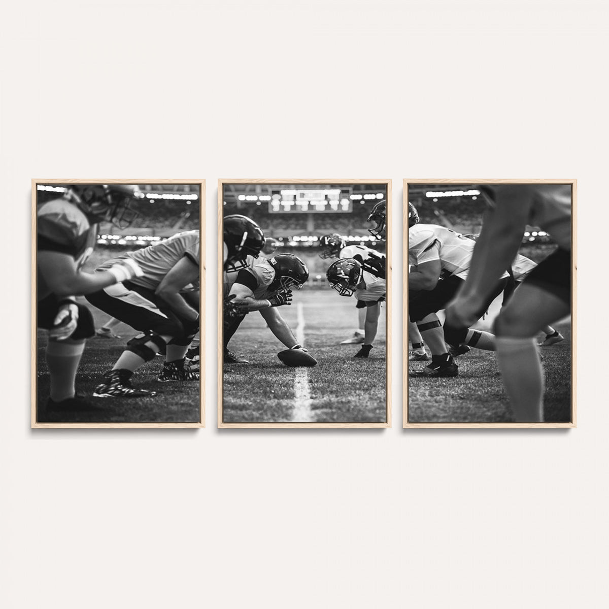 13273-MGV-CV-36X24 - American Football Wall Art Canvas Print Framed Stadium Sport