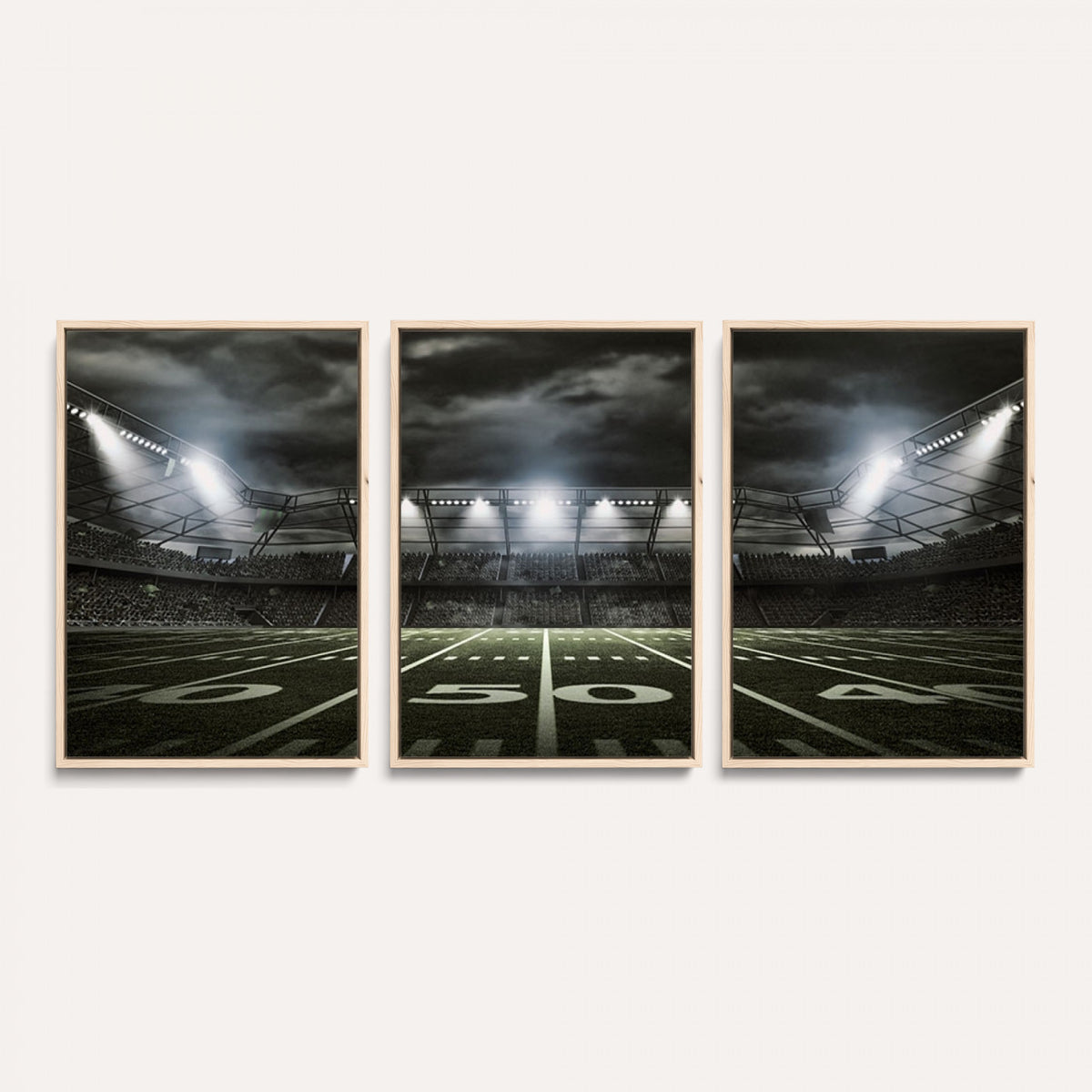 90107-MGV-CV-36X24 - American Football Stadium Wall Art Canvas Print, Stadium Sport Wall Art Print