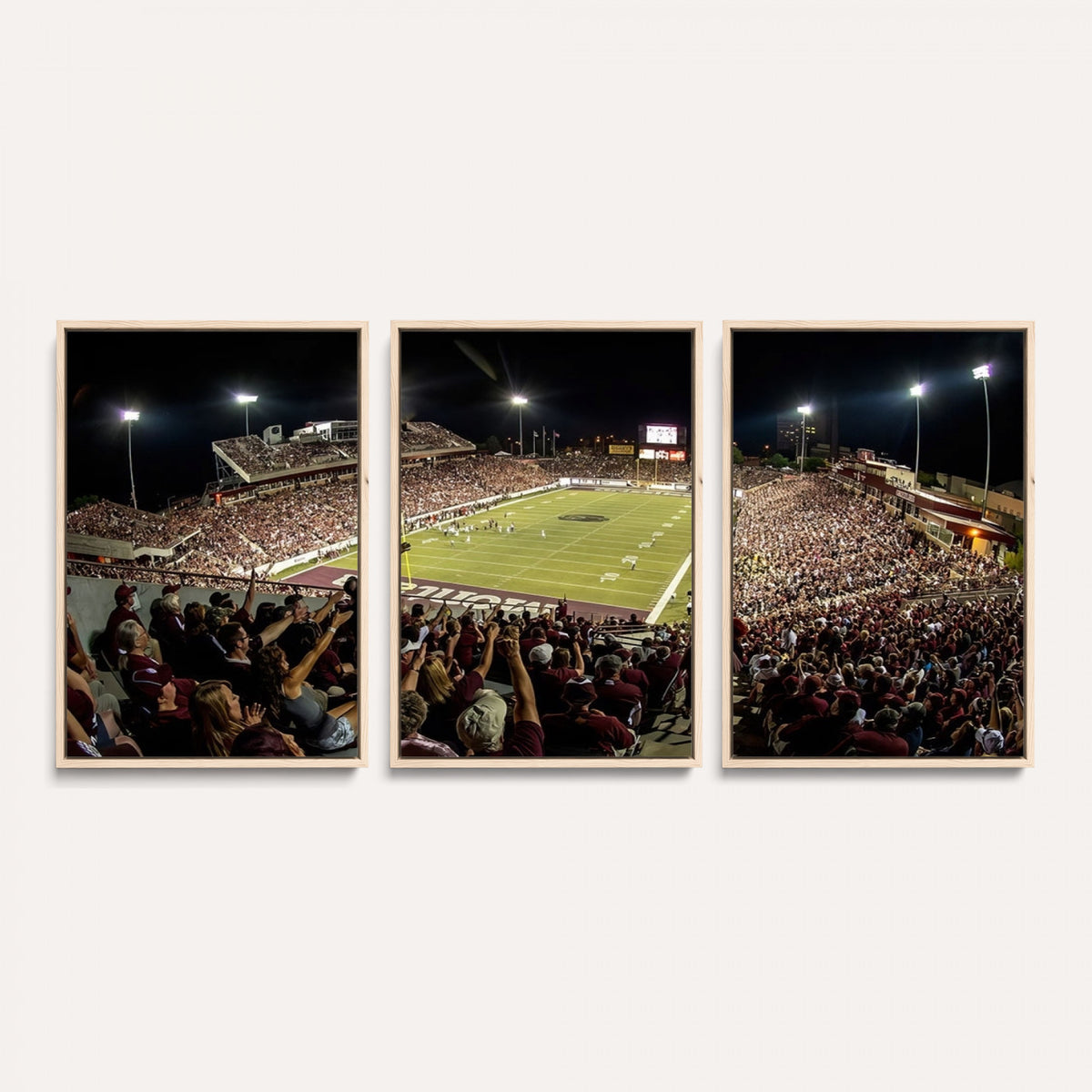 94126-MGV-CV-36X24 - Washington-Grizzly Stadium Canvas Wall Art | Exciting Game Night Atmosphere in Panoramic View