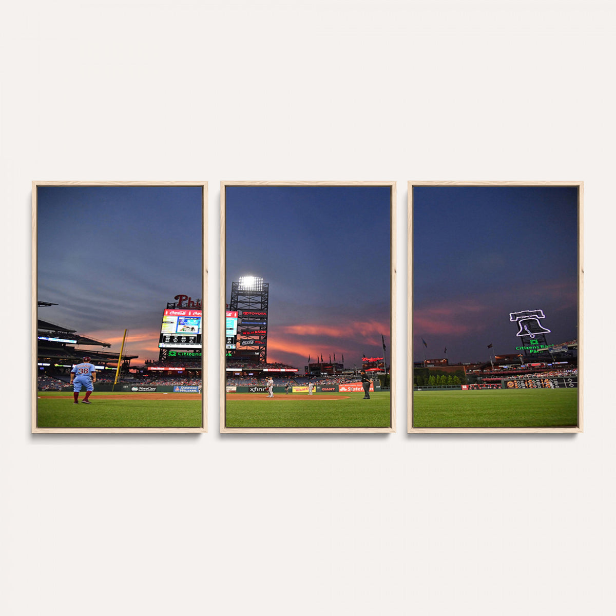 22594-MGV-CV-36X24 - Philadelphia Phillies Baseball Print - Philadelphia Citizens Bank Park Stadium Wall Art, Phillies