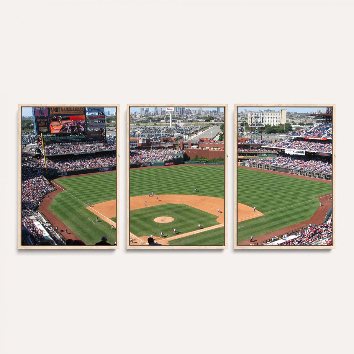 85755-MGV-CV-36X24 - Philadelphia Phillies Baseball Team Print - Philadelphia Citizens Bank Park Stadium Wall Art Canvas