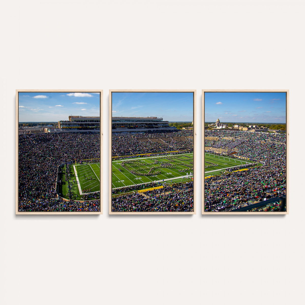 50114-MGV-CV-36X24 - Notre Dame Fighting Irish Football Team Print, Notre Dame Stadium Wall Art