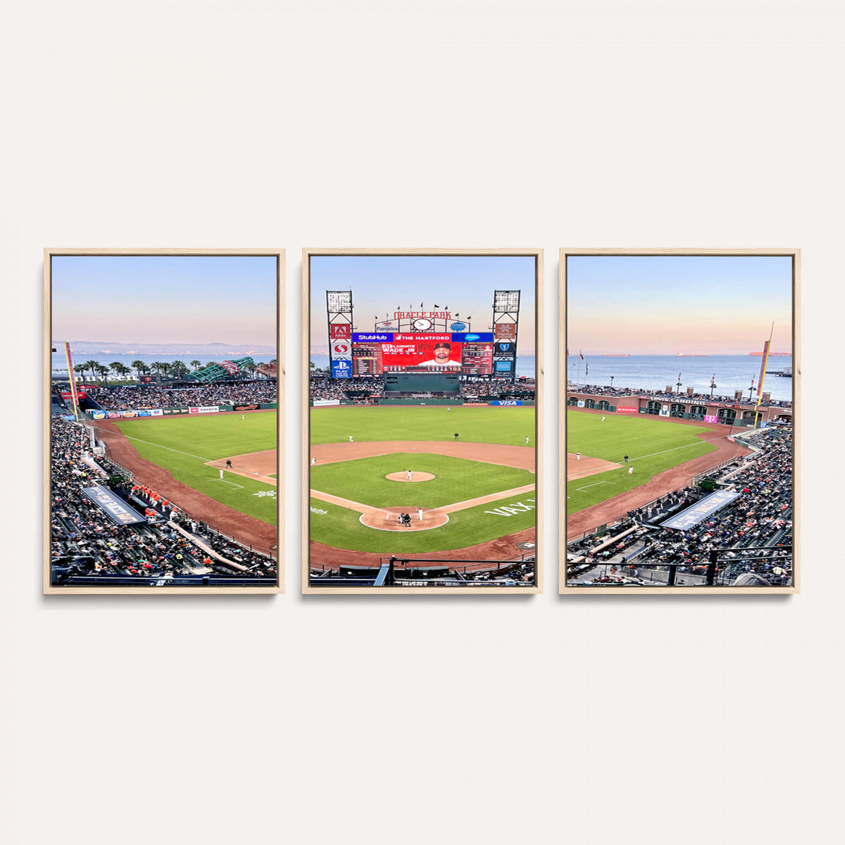 16055-MGV-CV-36X24 - San Francisco Giants Baseball Team Print, Oracle Park