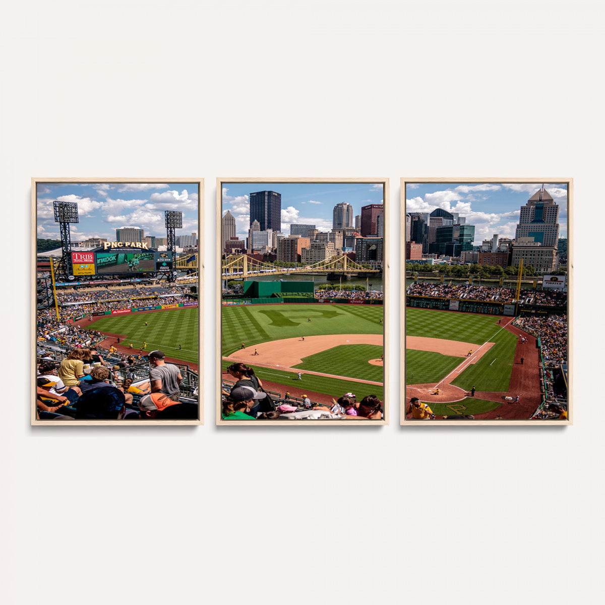 66872-MGV-CV-36X24 - Pittsburgh Pirates Baseball Team Print, PNC Park Stadium