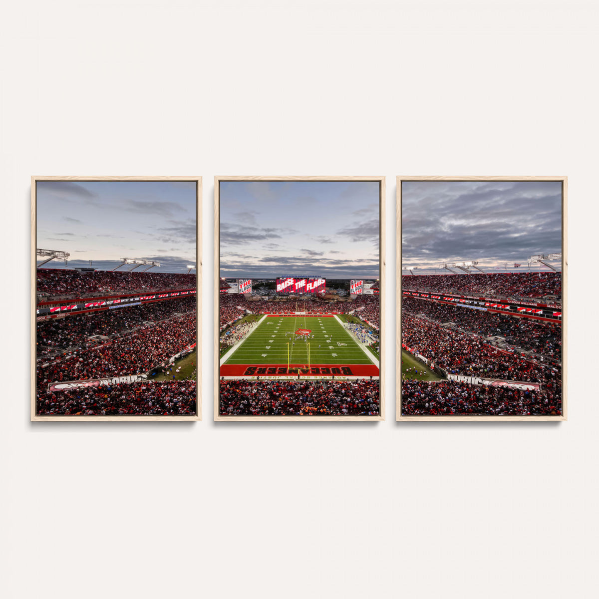 35698-MGV-CV-36X24 - Florida Tampa Raymond James Stadium Wall Art Canvas Print - NFL Football Stadium Print Canvas