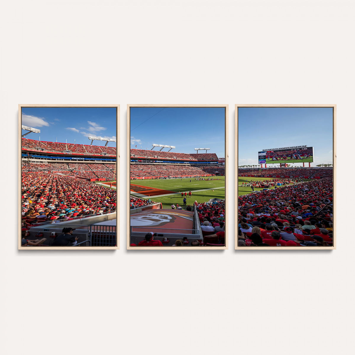 65229-MGV-CV-36X24 - Florida Tampa Raymond James Stadium Wall Art Canvas Print - NFL Football Stadium Print
