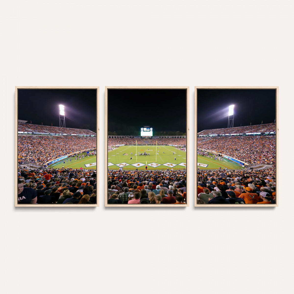 98441-MGV-CV-36X24 - Virginia Cavaliers Football Team Print - Charlottesville Scott Stadium Wall Art Canvas Print