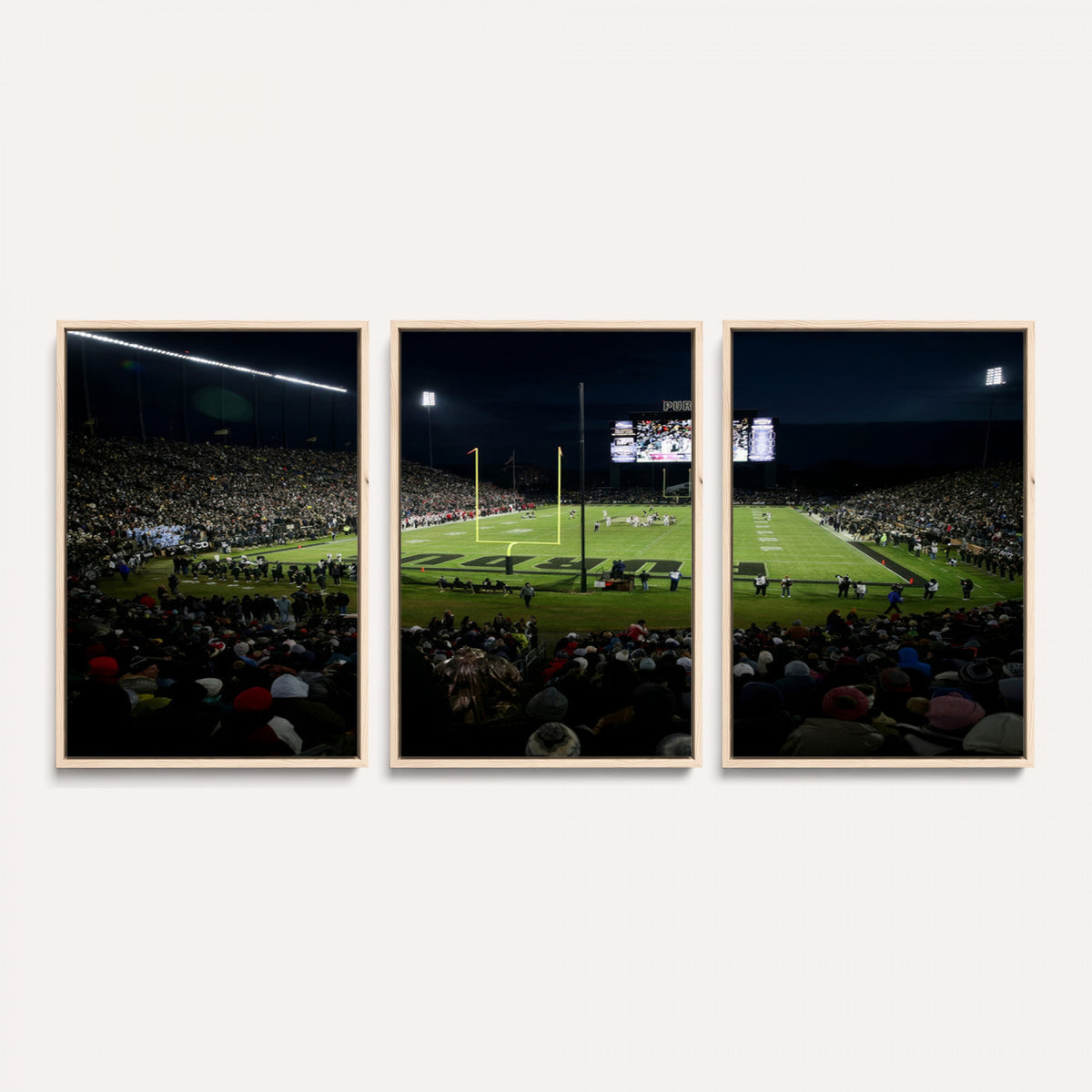 60140-MGV-CV-36X24 - Purdue Boilermakers Football Team Print - West Lafayette Ross–Ade Stadium Wall Art Canvas Print