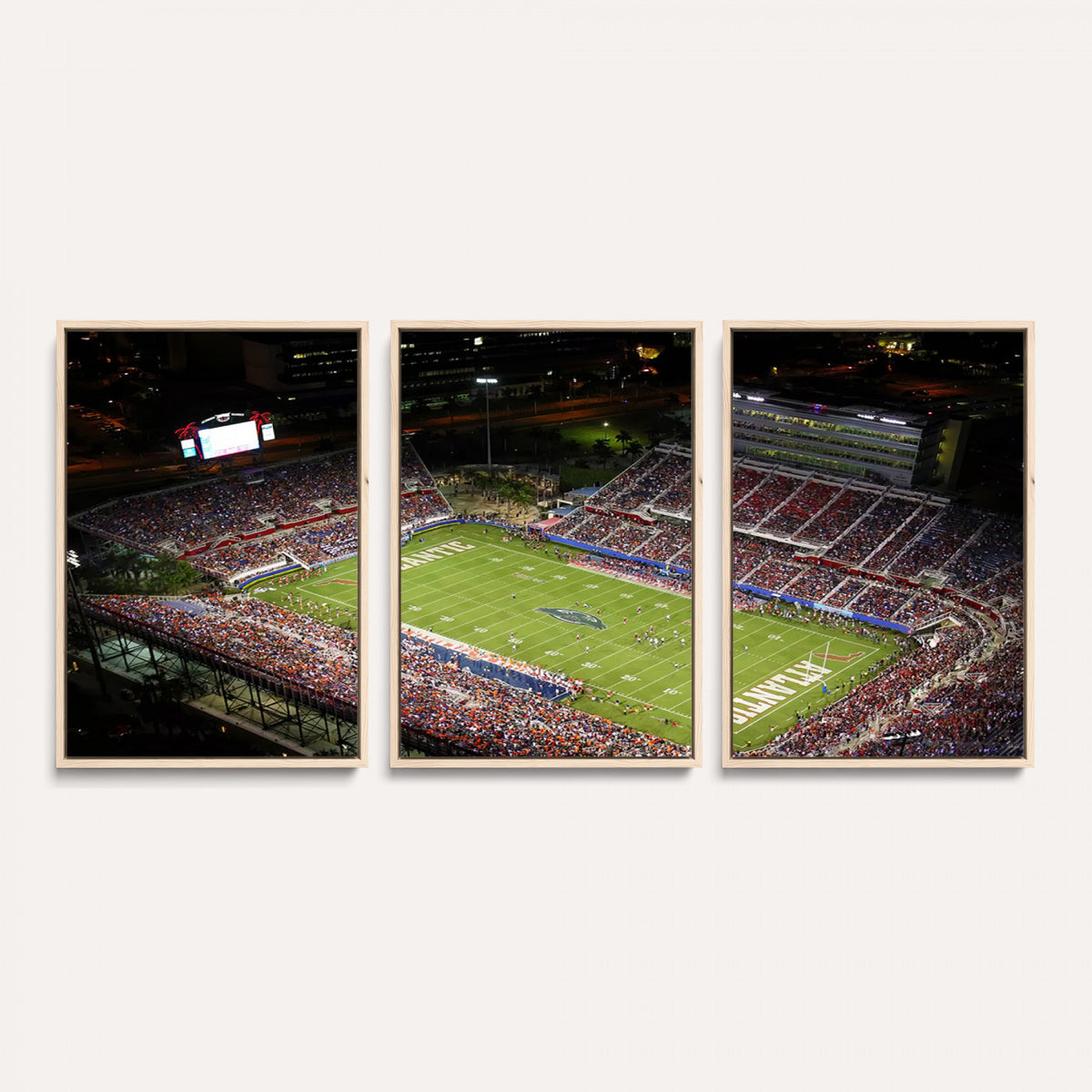 12682-MGV-CV-36X24 - Florida Atlantic University Owls Canvas Print, Football Team Print - Boca Raton FAU Stadium Wall Art