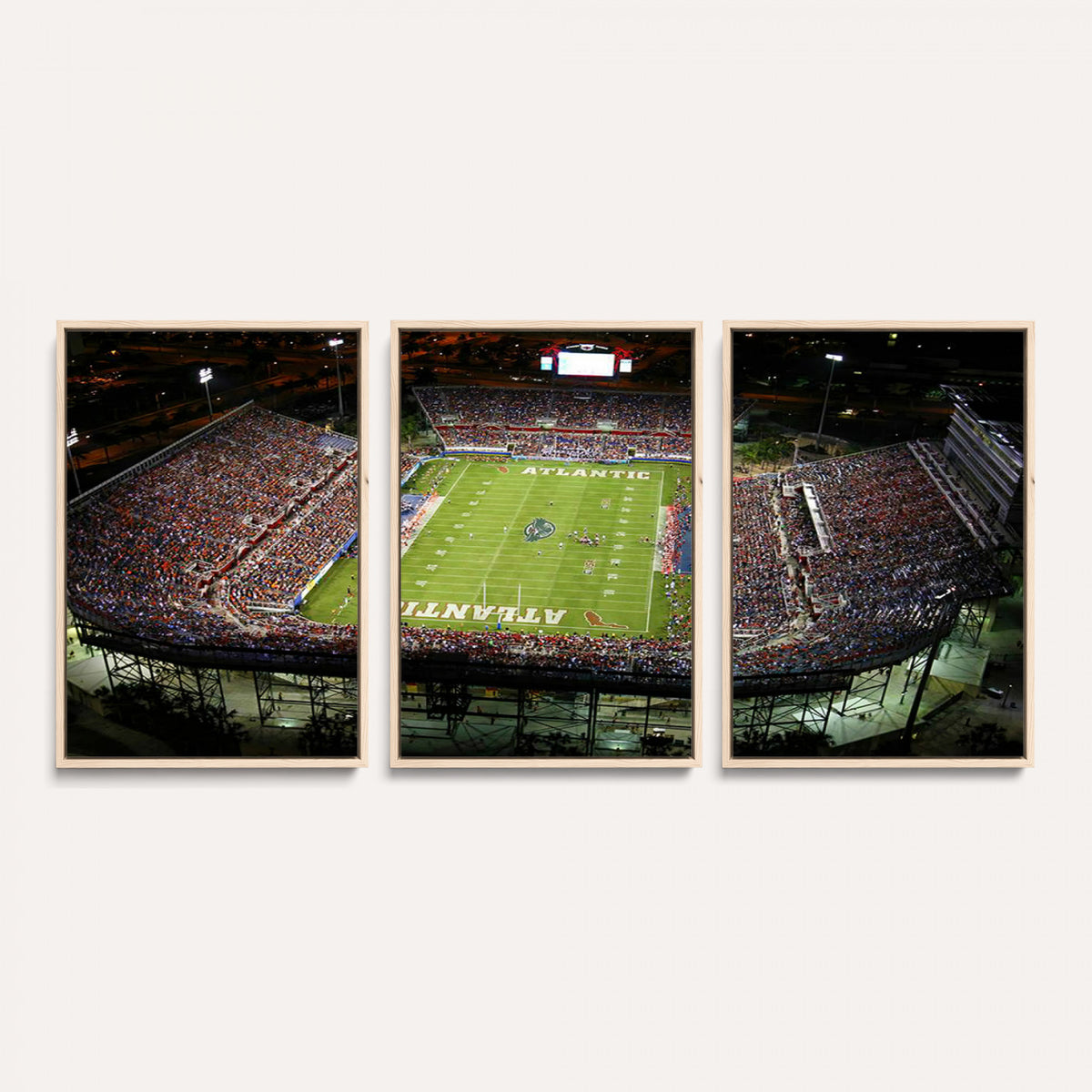 72354-MGV-CV-36X24 - Florida Atlantic University Owls Football Team Print - Boca Raton FAU Stadium Wall Art Canvas Print