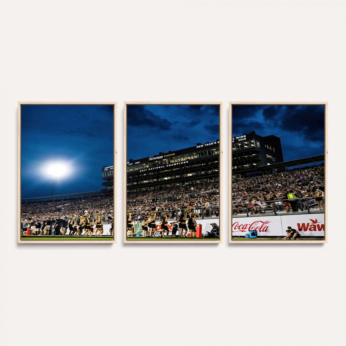 40217-MGV-CV-36X24 - UCF Knights Football Team Print - Orlando FBC Mortgage Stadium Wall Art Canvas Print