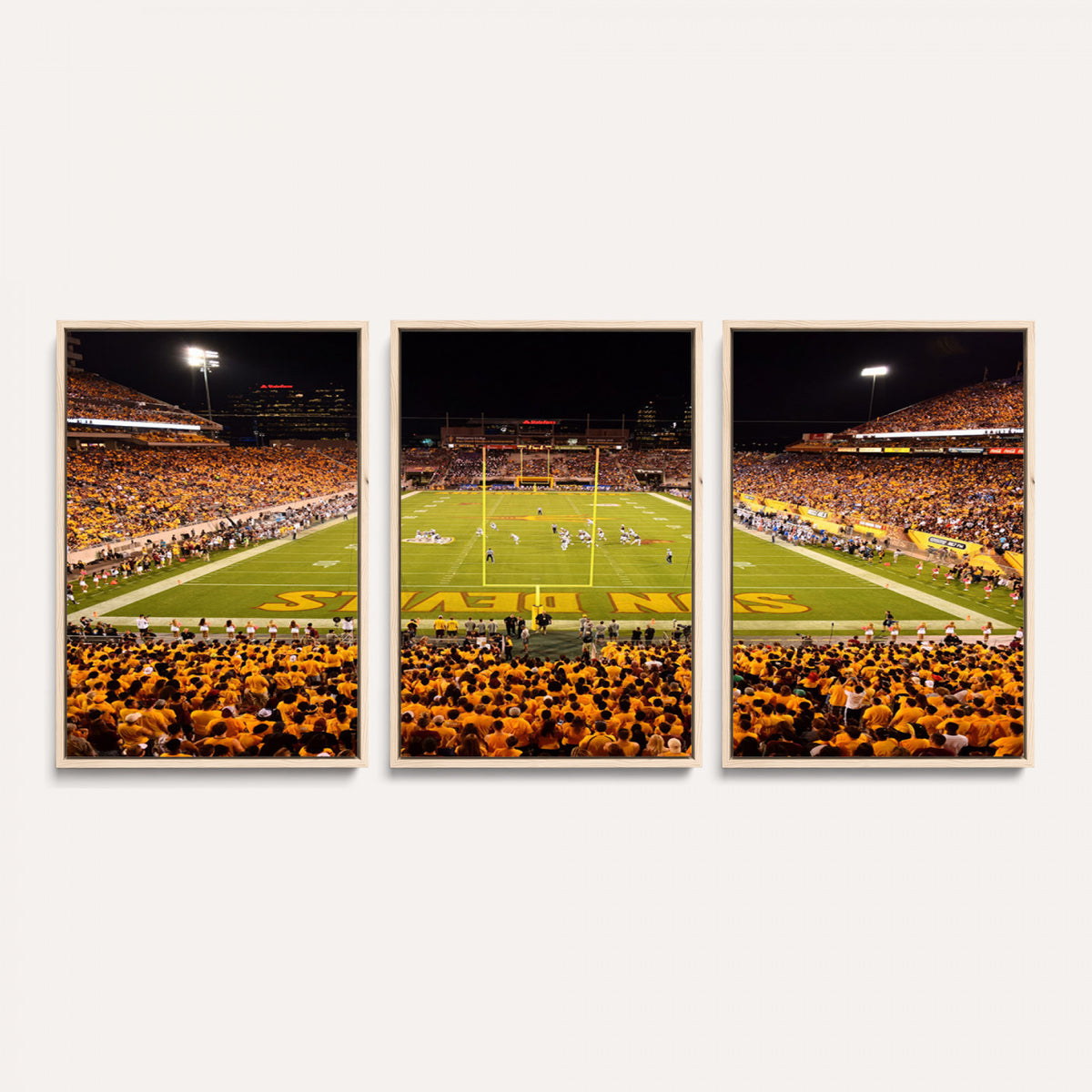 21588-MGV-CV-36X24 - ASU Sun Devils Football Team Print - Phoenix Mountain America Stadium Wall Art Canvas Print