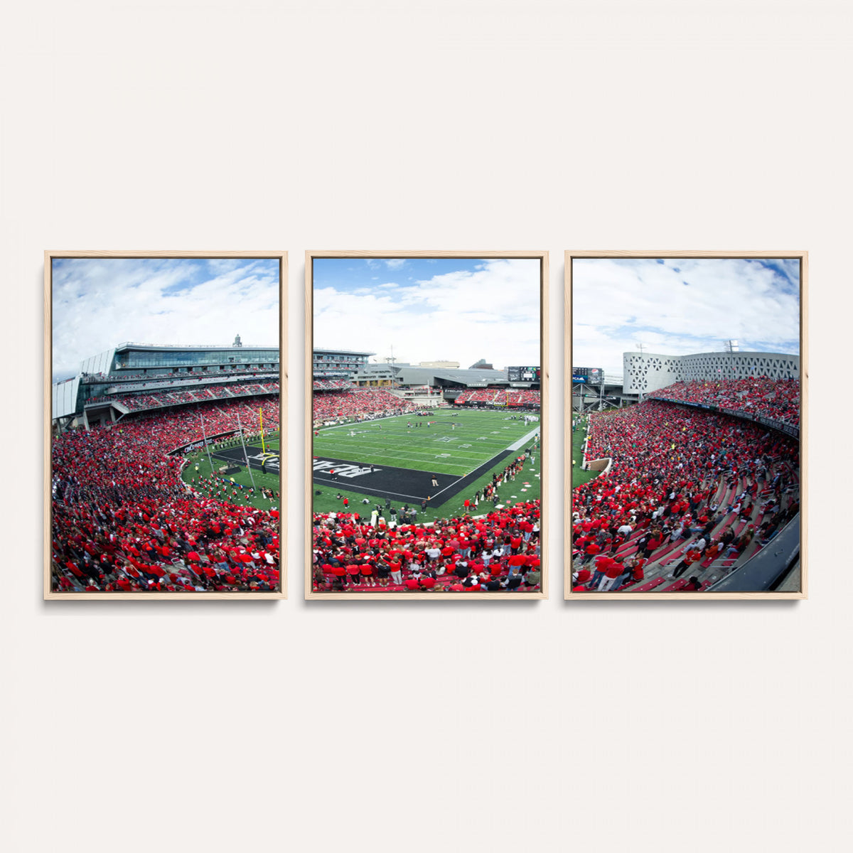 54070-MGV-CV-36X24 - Cincinnati Bearcats Football Team Print - Nippert Stadium Wall Art Canvas Print