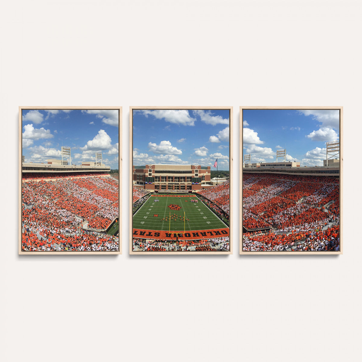65192-MGV-CV-36X24 - Oklahoma State Cowboys Football Team Print - Stillwater Boone Pickens Stadium Wall Art Canvas Print