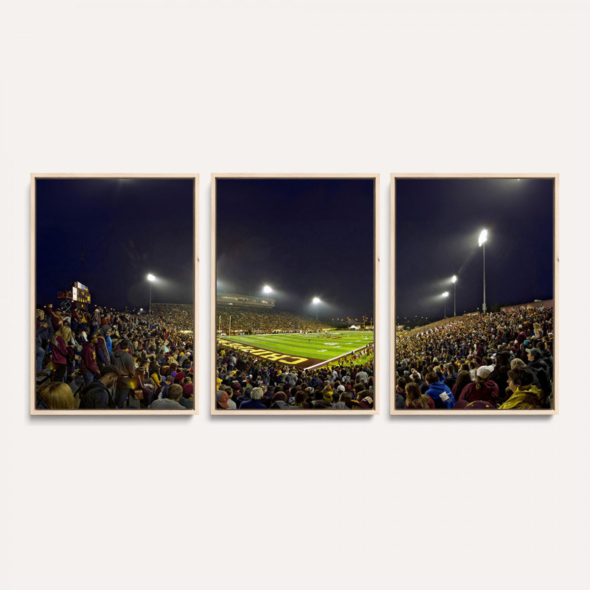 45619-MGV-CV-36X24 - Central Michigan University Chippewas Canvas Wall Art, Football Team Print - Mount Pleasant