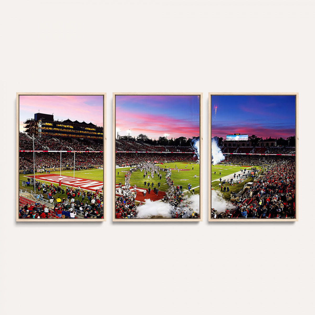 25557-PAN-FL-20X10 - Stanford University Cardinal Football Team Print - Stanford Stadium Wall Art Canvas Print