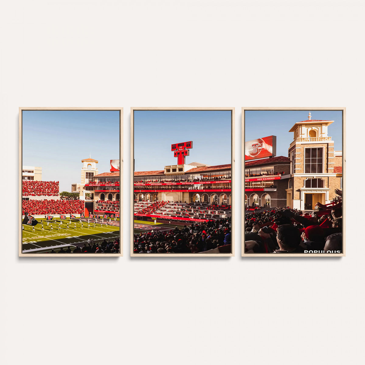 89744-PAN-FL-20X10 - Jones AT&T Stadium Texas Tech Red Raiders Wall Art | Large Att Stadium Canvas Print | College