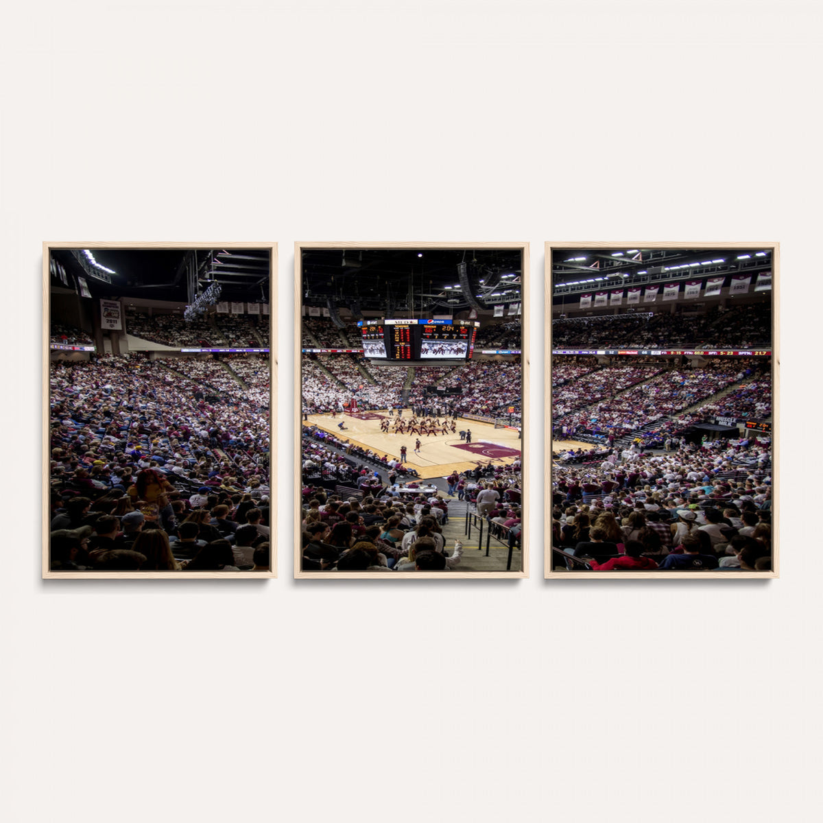 76876-MGV-CV-36X24 - University of Nebraska Cornhuskers Basketball Team Print - Lincoln Red Arena Wall Art Canvas Print