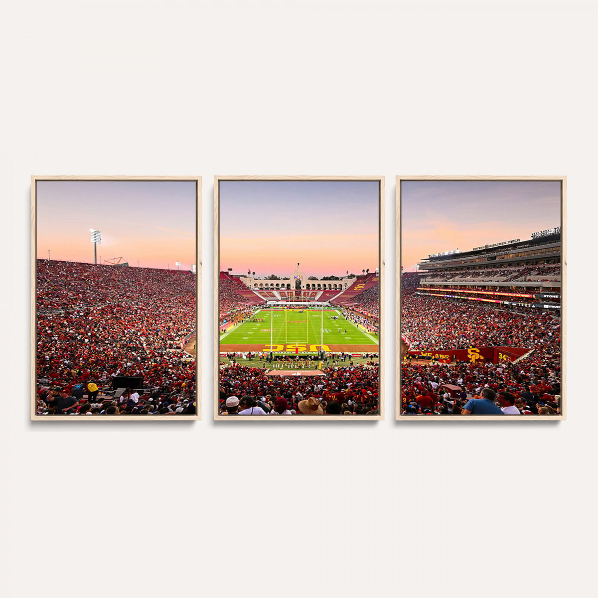 39904-MGV-CV-36X24 - The University of Southern California USC Trojans Football Team Print, Home Bar Wall Decor