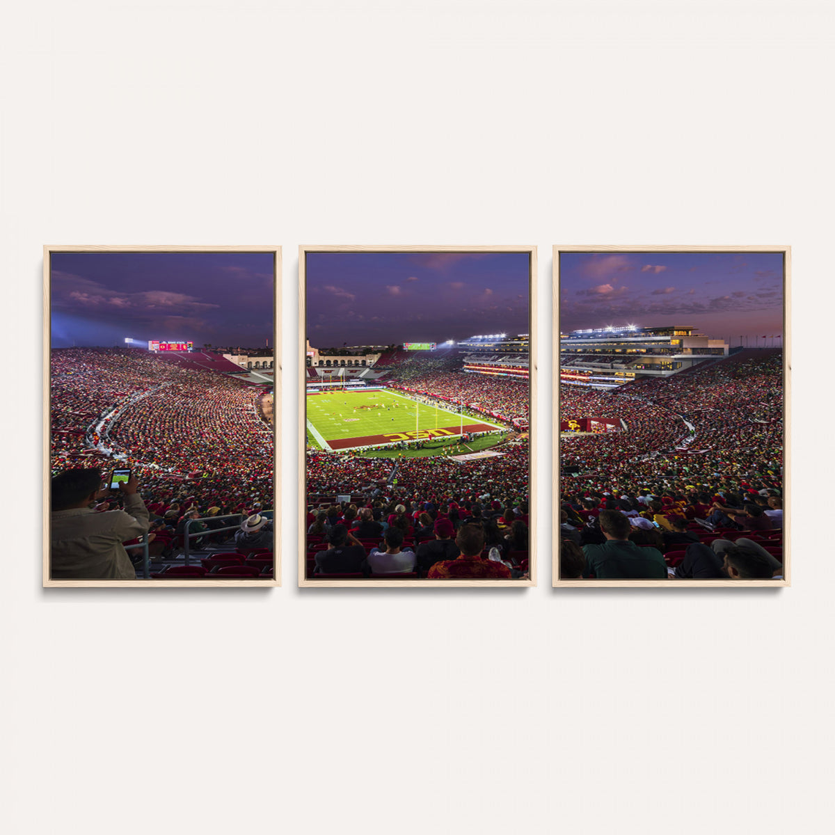 73373-MGV-CV-36X24 - The University of Southern California USC Trojans Football Team Print, Extra Large Game Room Wall Decor