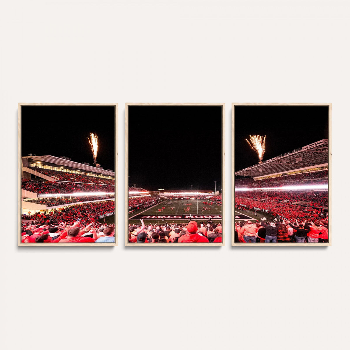 52633-MGV-CV-36X24 - Oregon State Beavers Football Team Print, Corvallis Reser, Framed and Ready to Hang