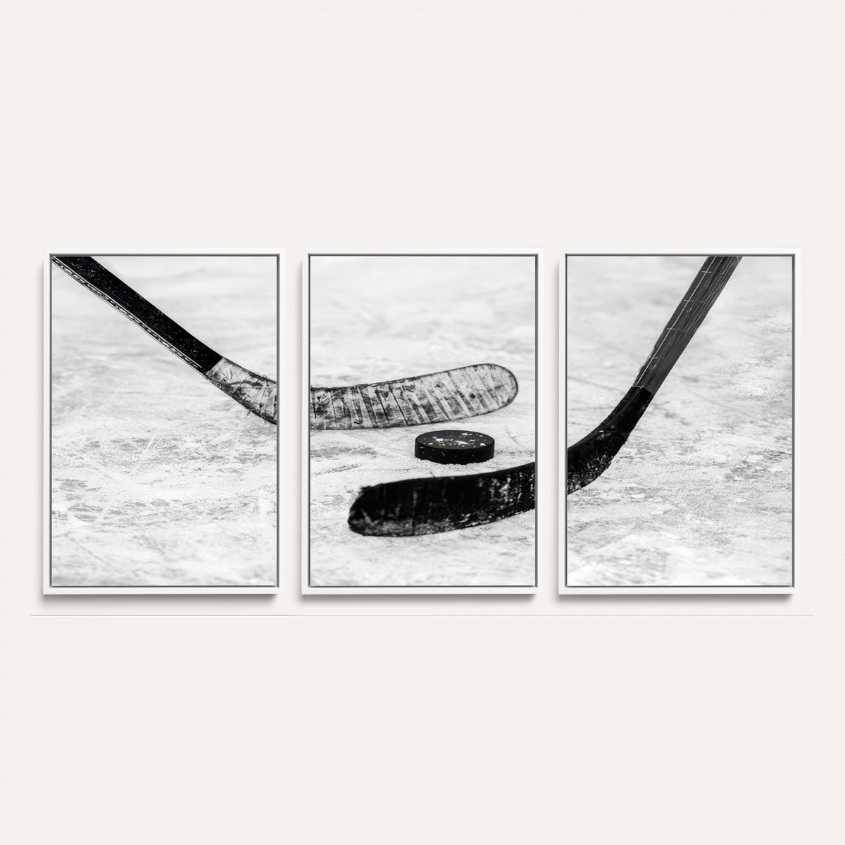 82900-MGV-CV-36X24 - Winter Ice Hockey Sport Canvas Wall Art Print, Hockey Wall Decor