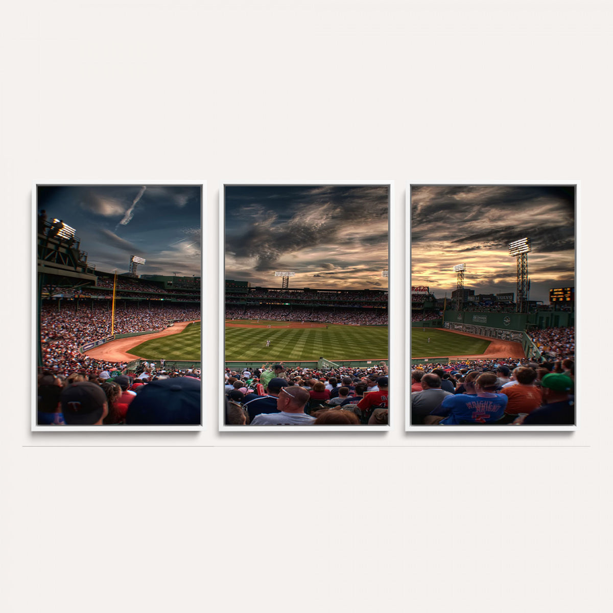 53432-MGV-CV-36X24 - Boston Red Sox Baseball Team Print, Massachusetts Fenway Park Stadium Wall Art Canvas Print