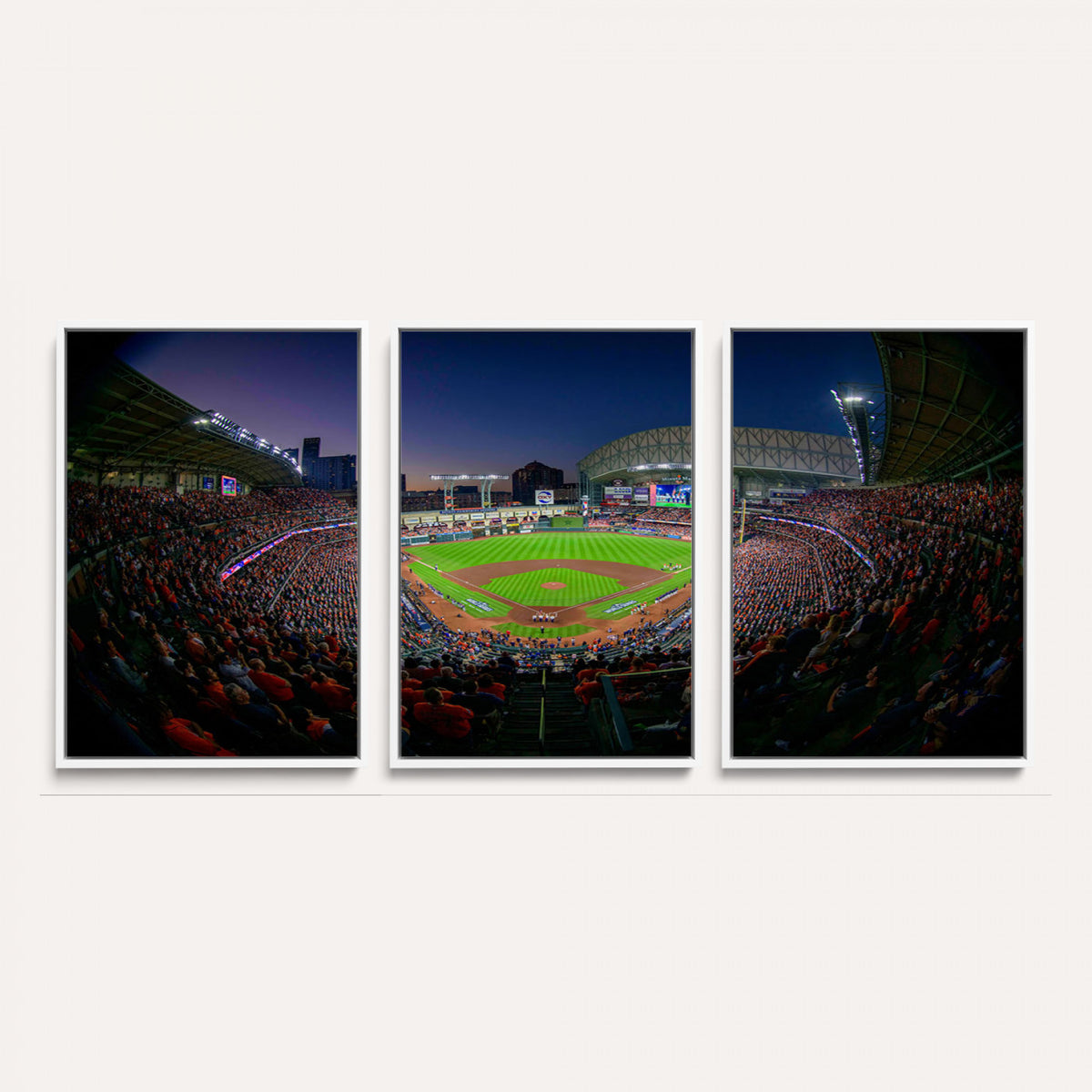 44322-MGV-CV-36X24 - Houston Astros Baseball Print Canvas, Houston Minute Maid Park Stadium Wall Art