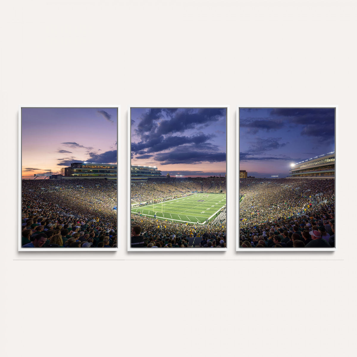 50825-MGV-CV-36X24 - Notre Dame Fighting Irish Football Team Print, Notre Dame Stadium Wall Art Canvas Print
