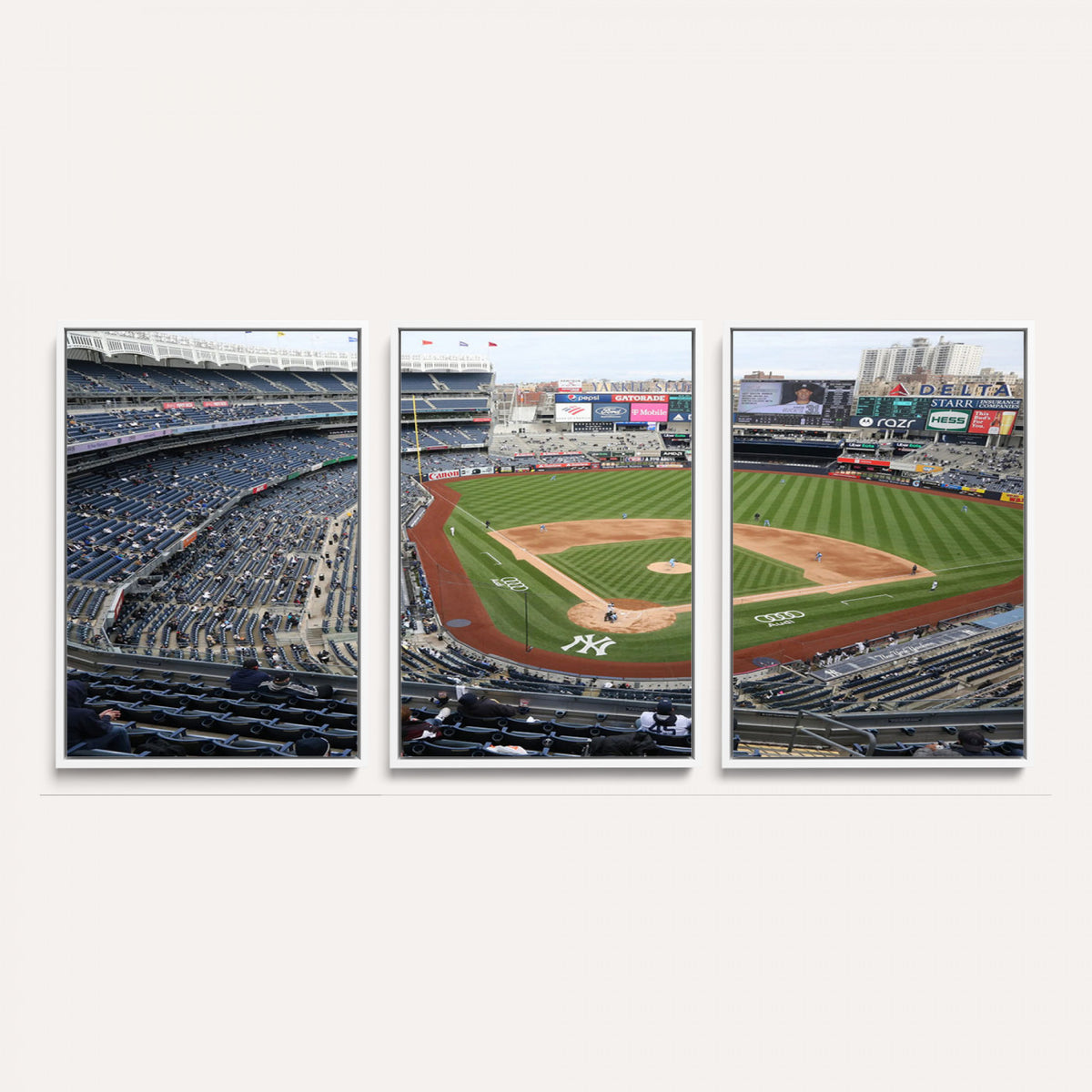 45784-MGV-CV-36X24 - New York Yankees Baseball Team Print, Yankee Stadium Wall Art Canvas Print