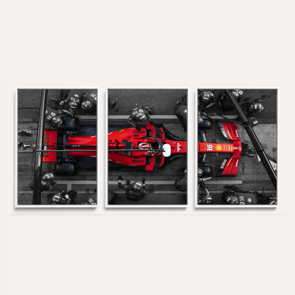 99356-MGV-CV-36X24 - Ferrari Pit Stop Canvas Wall Art | Precision and Speed