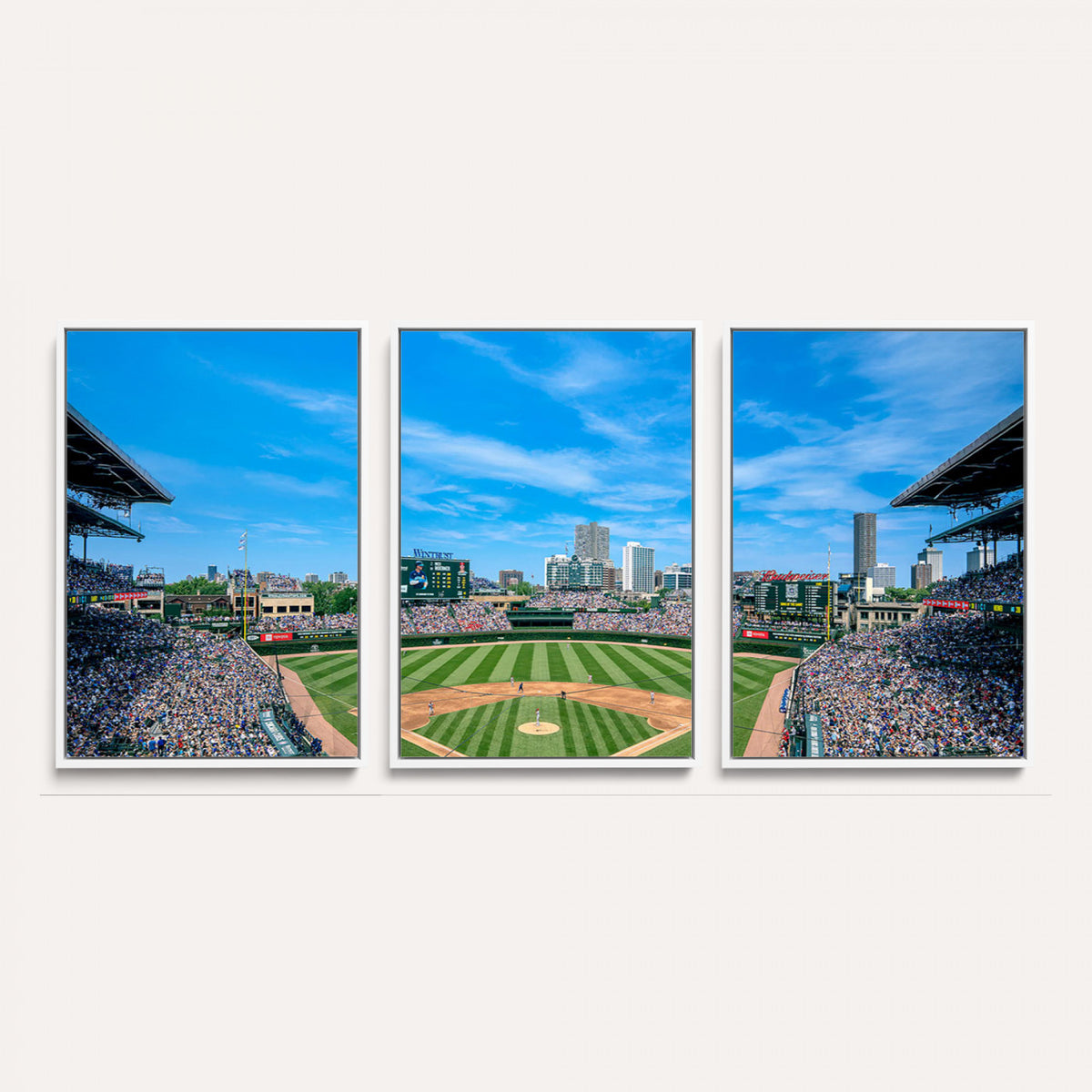 32373-MGV-CV-36X24 - Wrigley Field Chicago Cubs Panoramic Art Multi-Piece Canvas