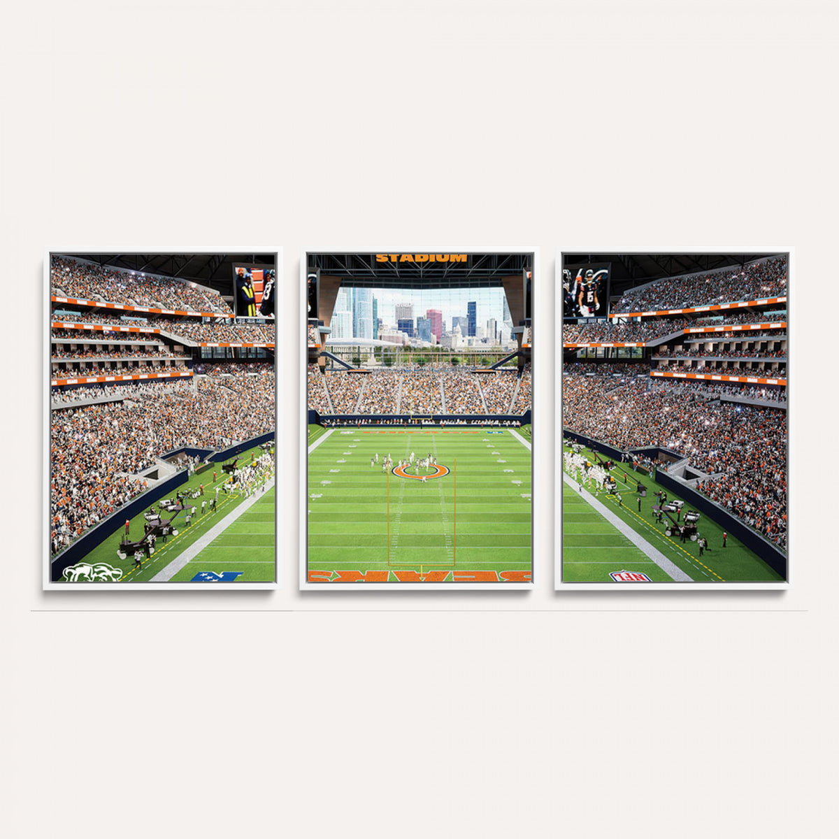 76935553-PAN-FL-20X10 - Chicago Bears Soldiers Field Wall Art Canvas Print, Home Office Wall Decor