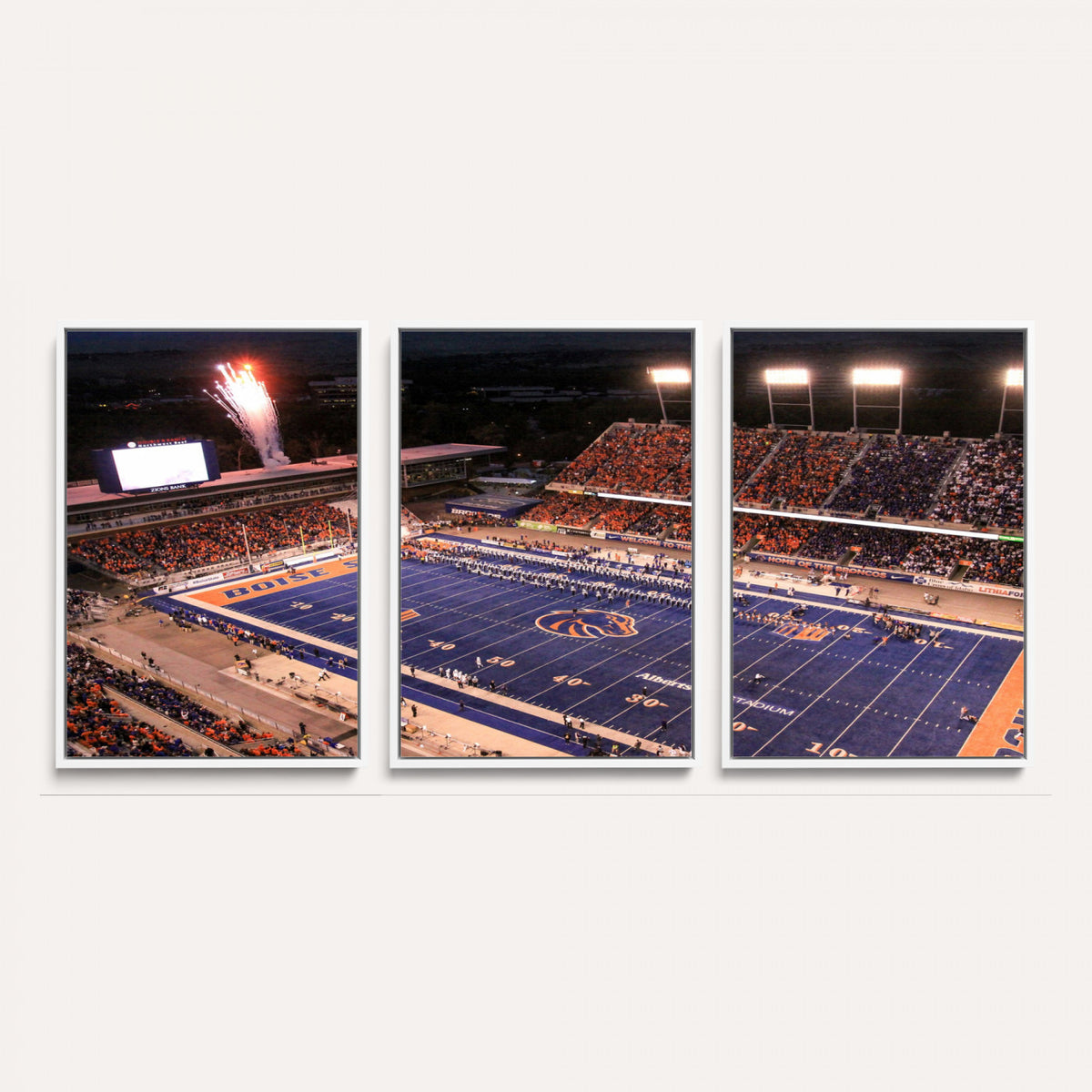 BS1001S-MGV-CV-36X24 - Boise State Broncos Albertsons Stadium Wall Art Canvas Print