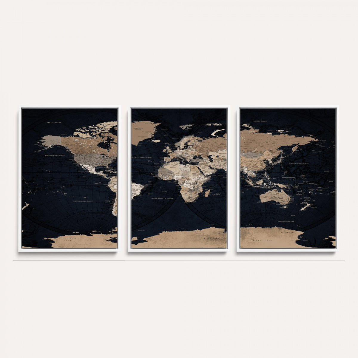 25812727-MGV-CV-36X24 - Grunge Wall Art World Map Canvas Print