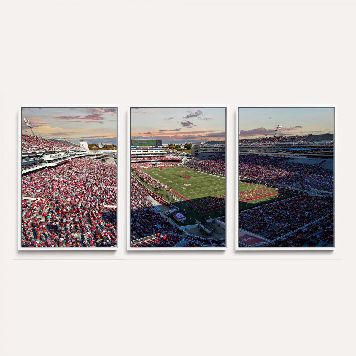 46571211-MGV-CV-36X24 - Donald W. Reynolds Razorback Stadium Wall Art Canvas Print – Arkansas Razorbacks Football Artwork for Home, Office, and Sports Room Decor